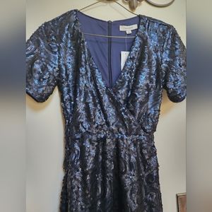 Dark Blue Sequin Dress by Francesca's NWT